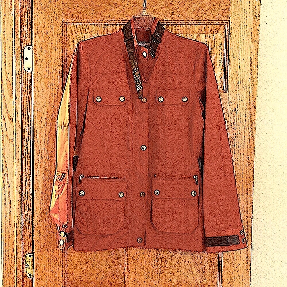 Calvin Klein Rain Coat - Jacket - Burnt Orange - Windbreaker - Medium
